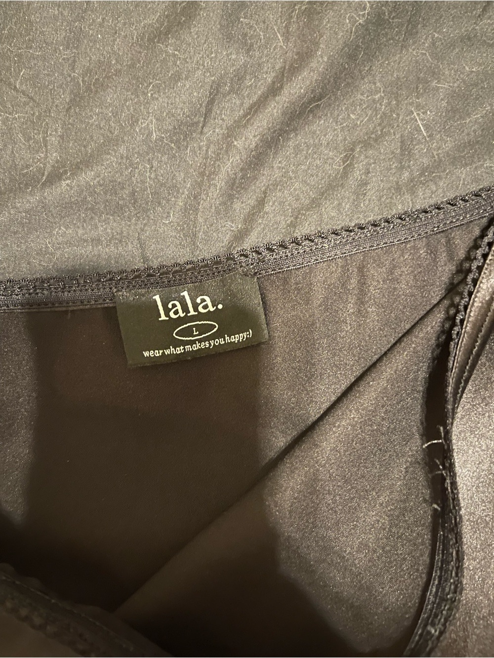 Dressed in LALA Black Midi Skirt with White Lace Trim - Picture 3 of 5